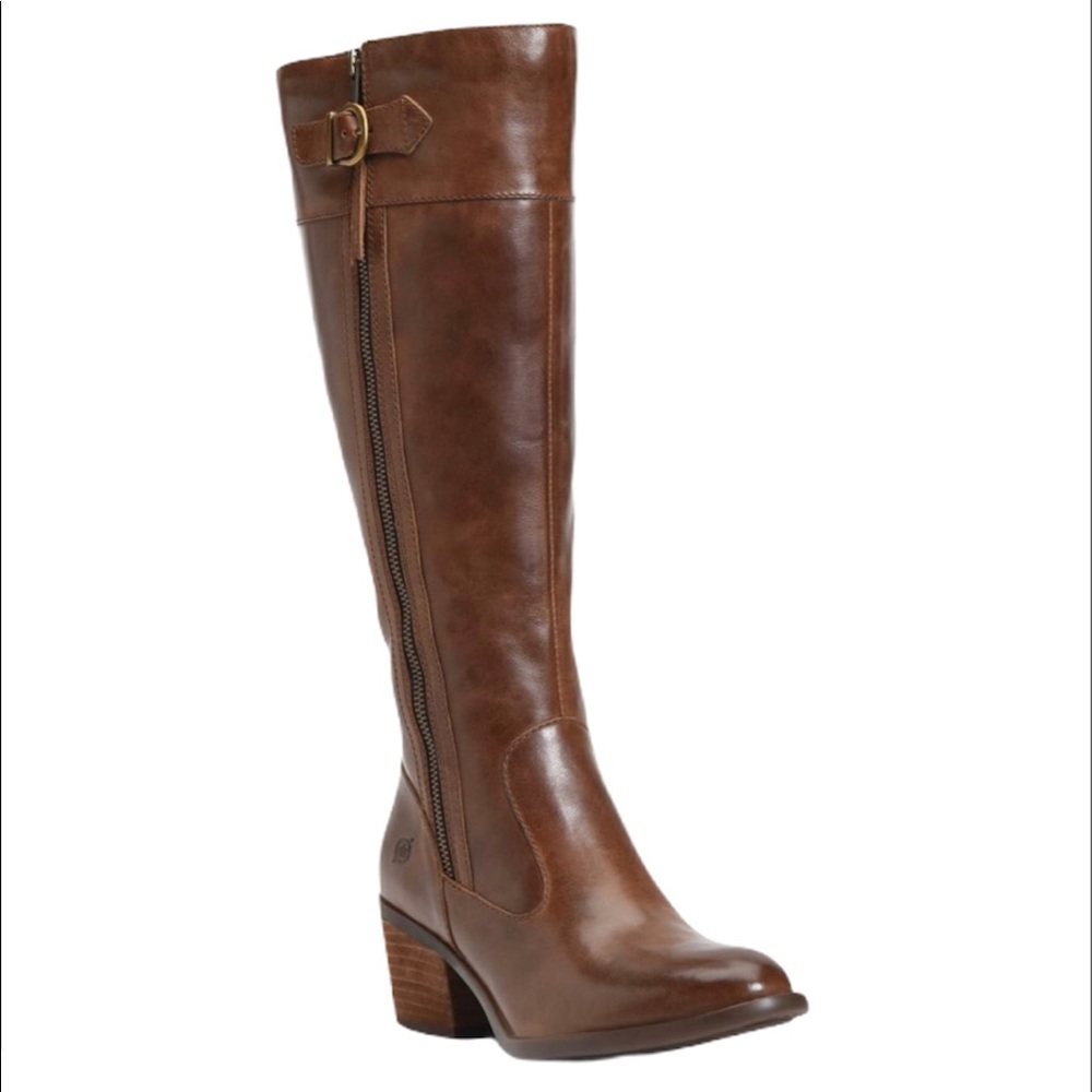 Born Uchee Knee High Boot, Brown Leather, Sz 7